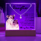 To My Daughter Acrylic Plaque & Necklace Bundle