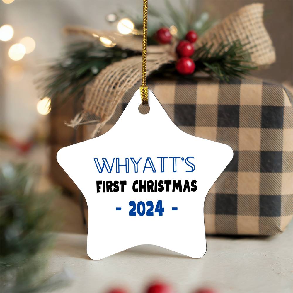 First Christmas 2024 Star Ornament