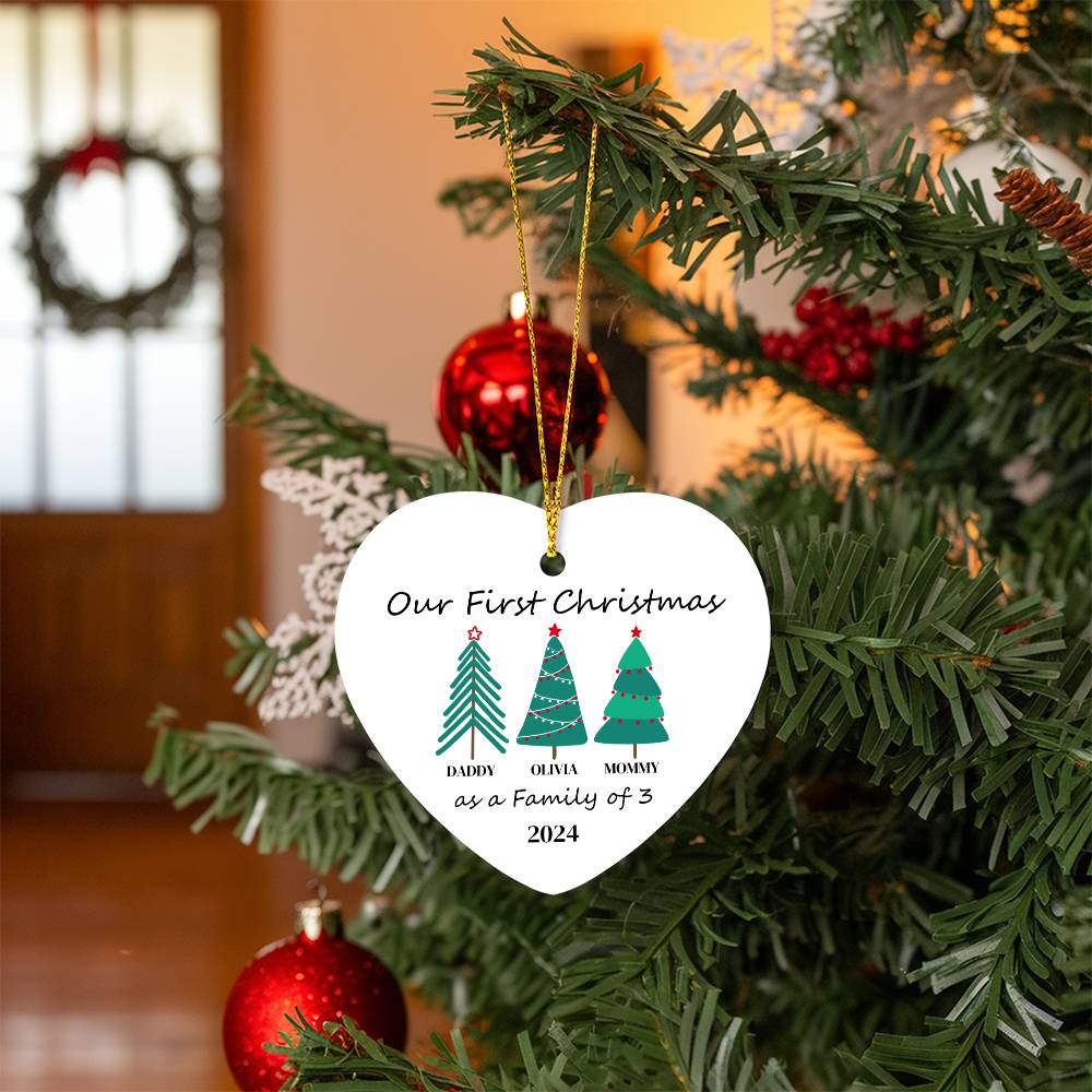 Our First Christmas as a Family of 3 Classic Green