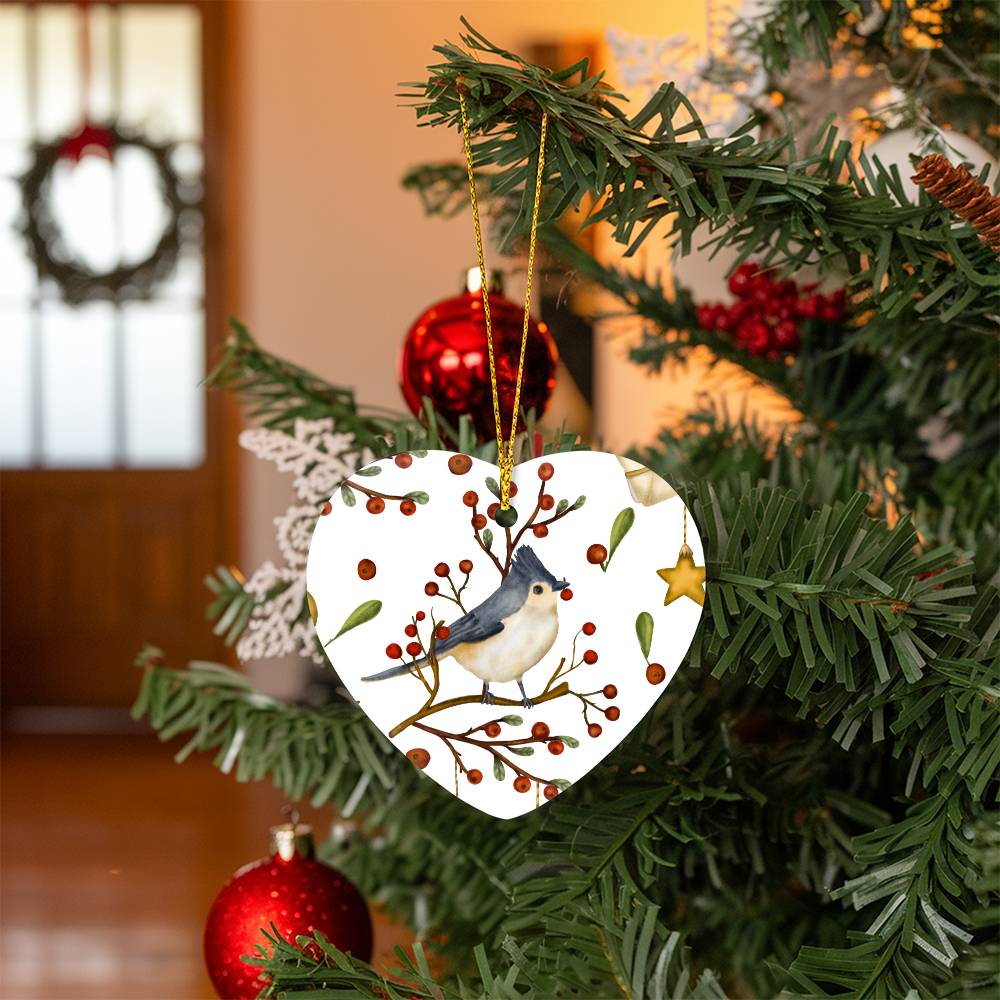 Christmas Ornament 2024 Bird On Branch