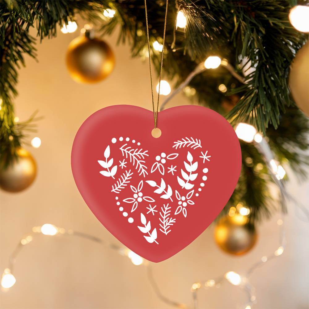 Christmas Ornament 2024 Red Heart