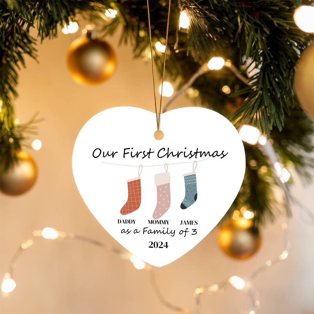 Our First Christmas as a Family of 3 Stockings 2024