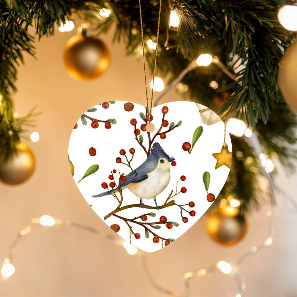 Christmas Ornament 2024 Bird On Branch