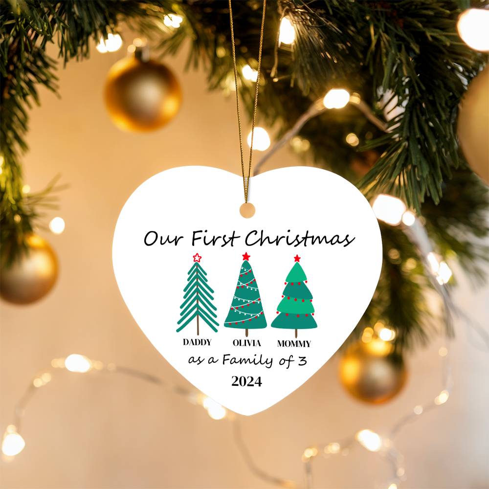 Our First Christmas as a Family of 3 Classic Green
