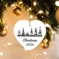 Christmas Ornament 2024 B/W Tree