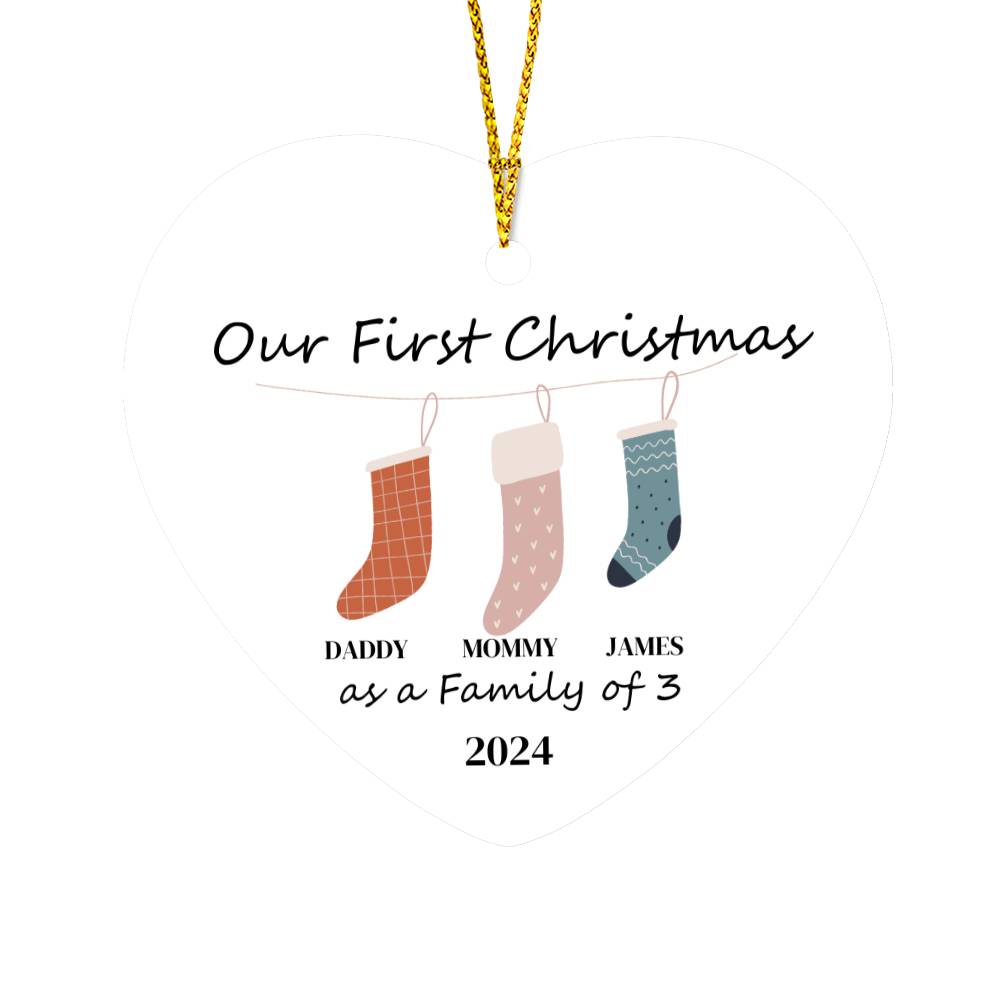 Our First Christmas as a Family of 3 Stockings 2024