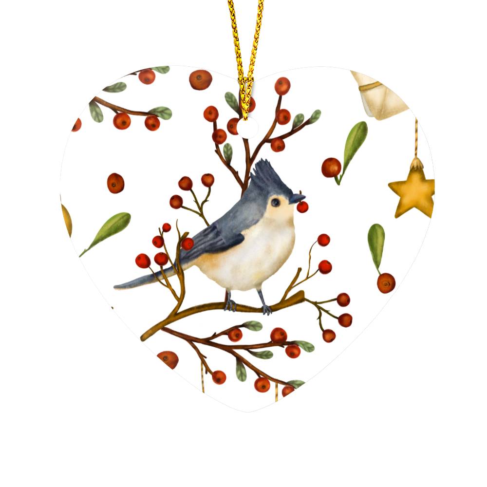 Christmas Ornament 2024 Bird On Branch