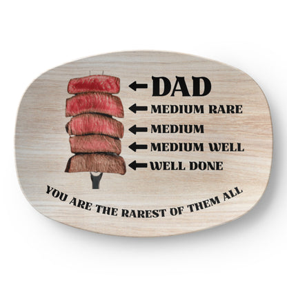 Dad Platter Light Wood Pattern Steak