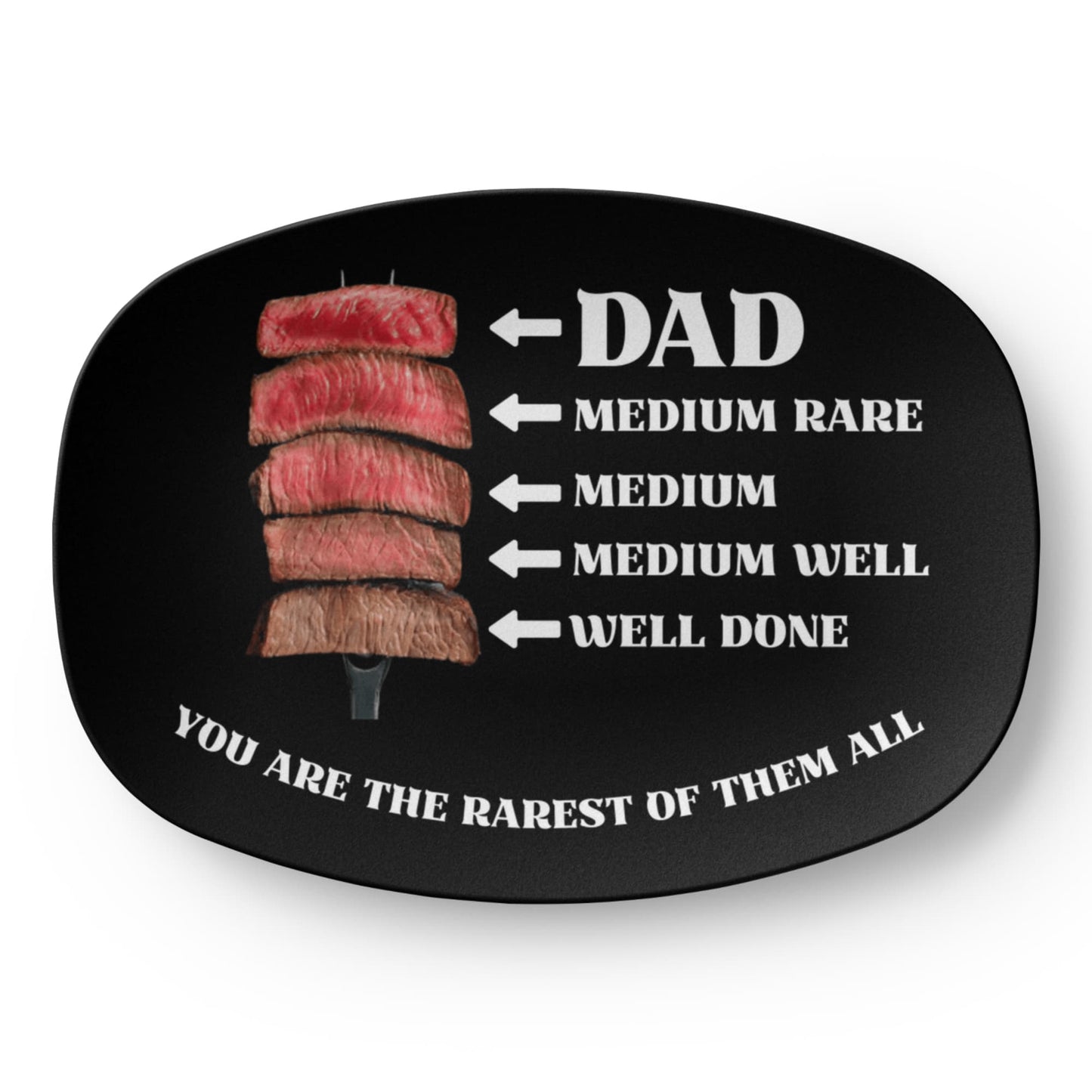 Dad Platter Black Background Steak