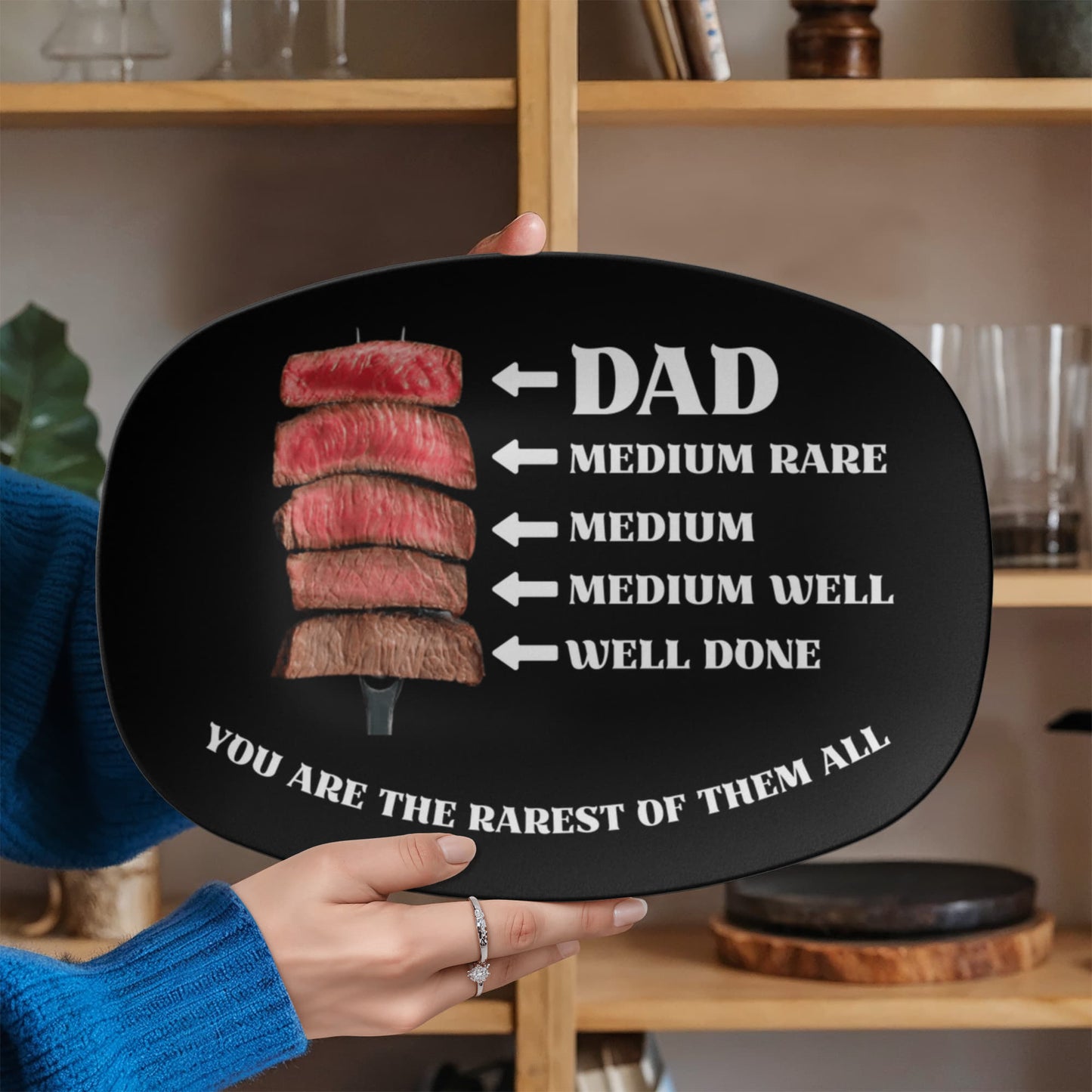 Dad Platter Black Background Steak