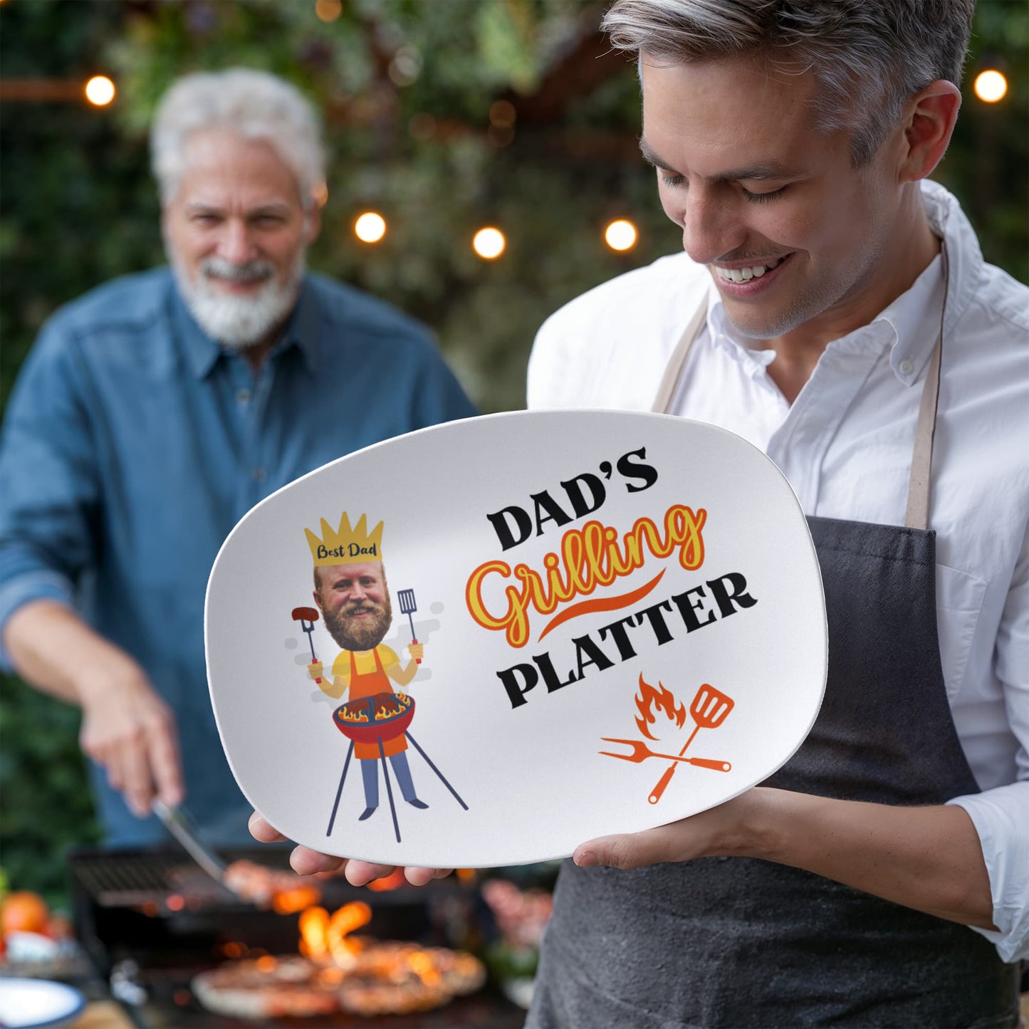 Customized Dad's Grilling Platter, Father's Day Gift