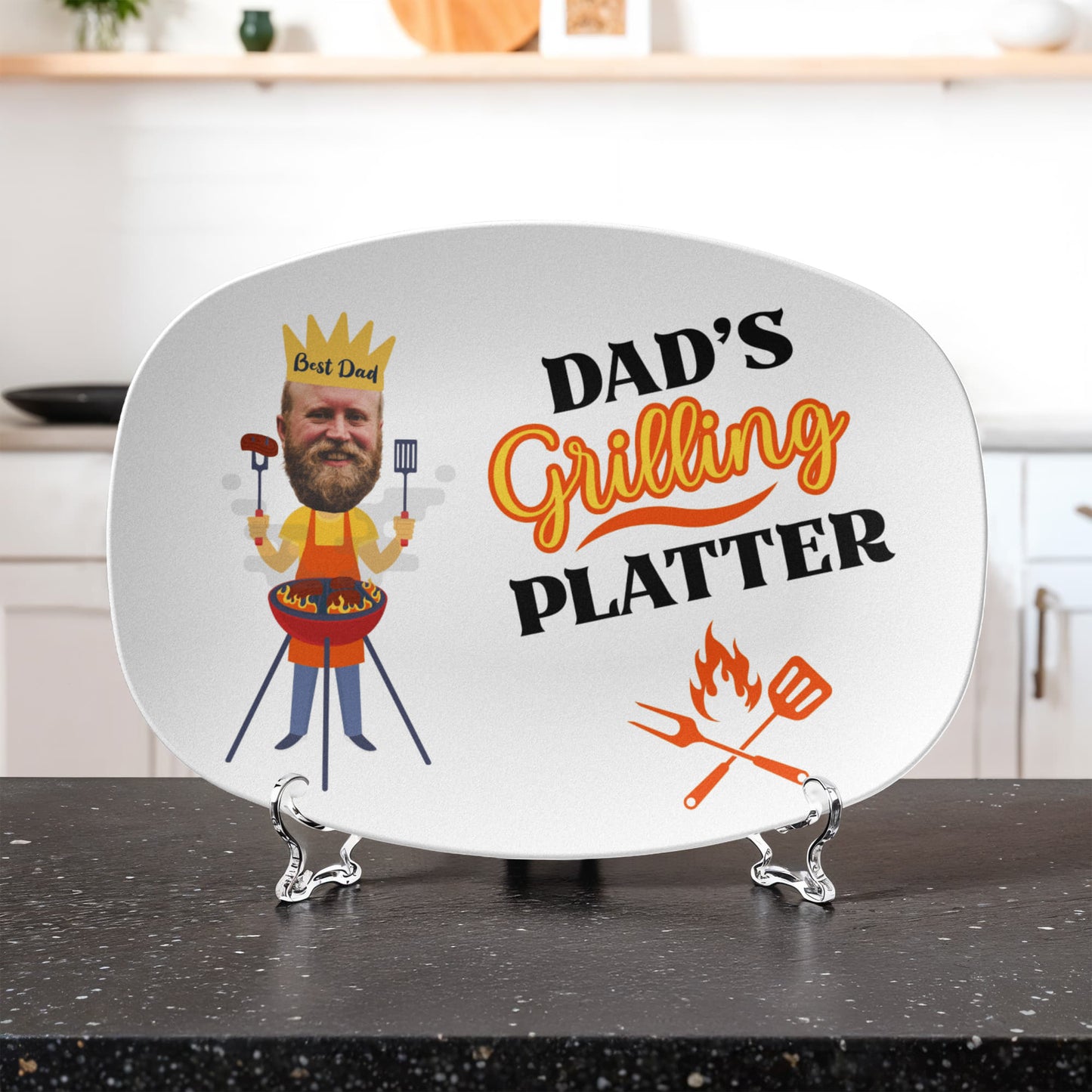Customized Dad's Grilling Platter, Father's Day Gift
