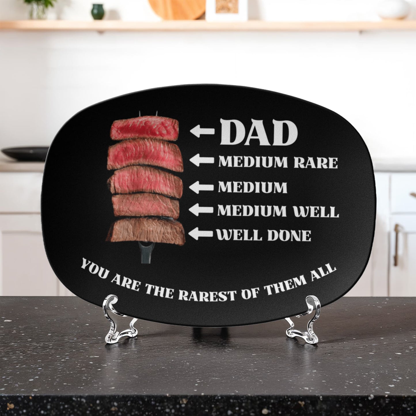 Dad Platter Black Background Steak