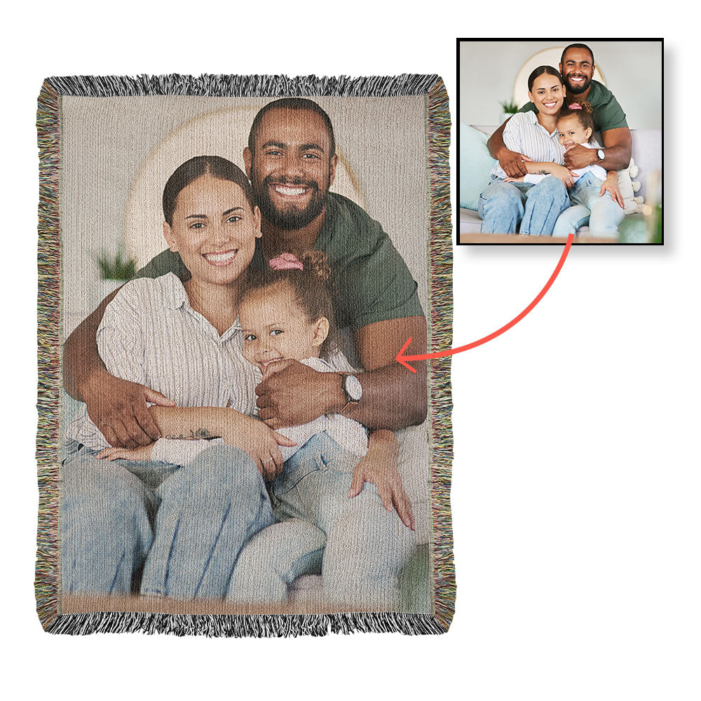 Buyer Upload Photo Heirloom Blanket Wedding Engagement Portrait