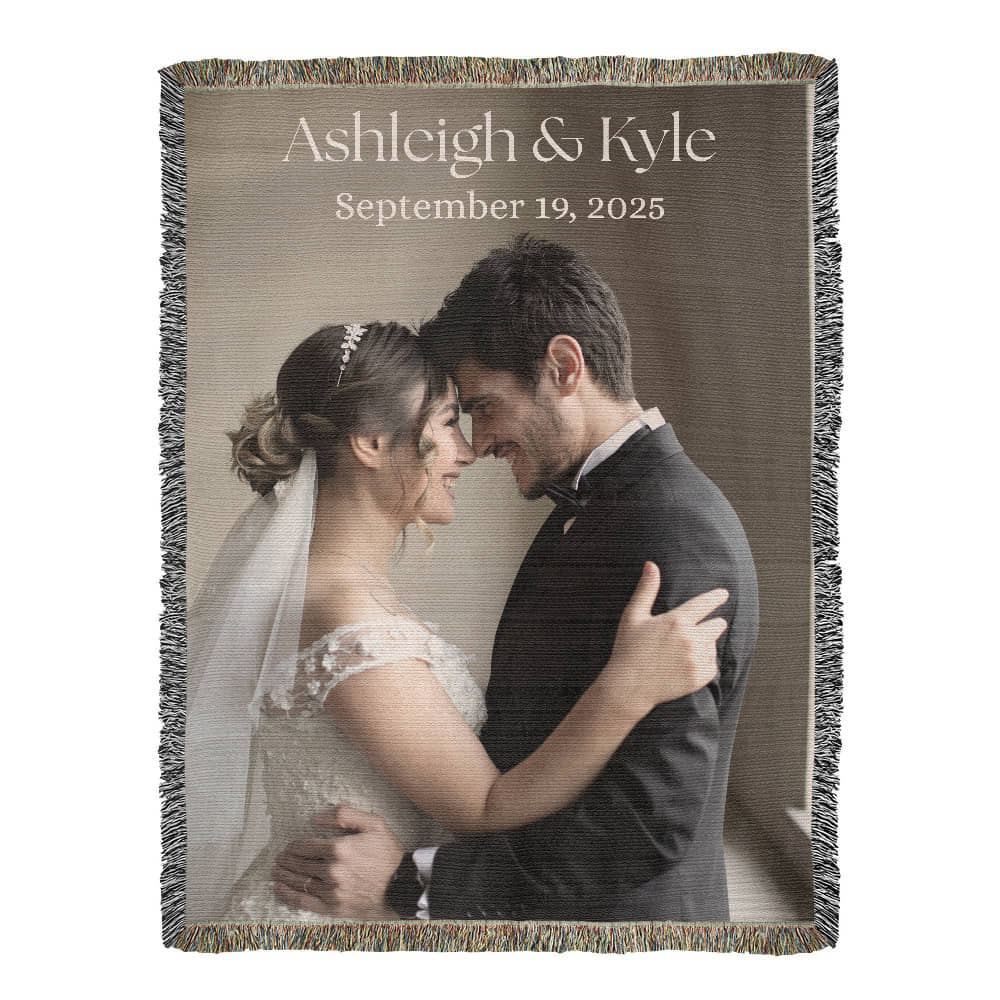 Buyer Upload Photo Heirloom Blanket Wedding Engagement Portrait