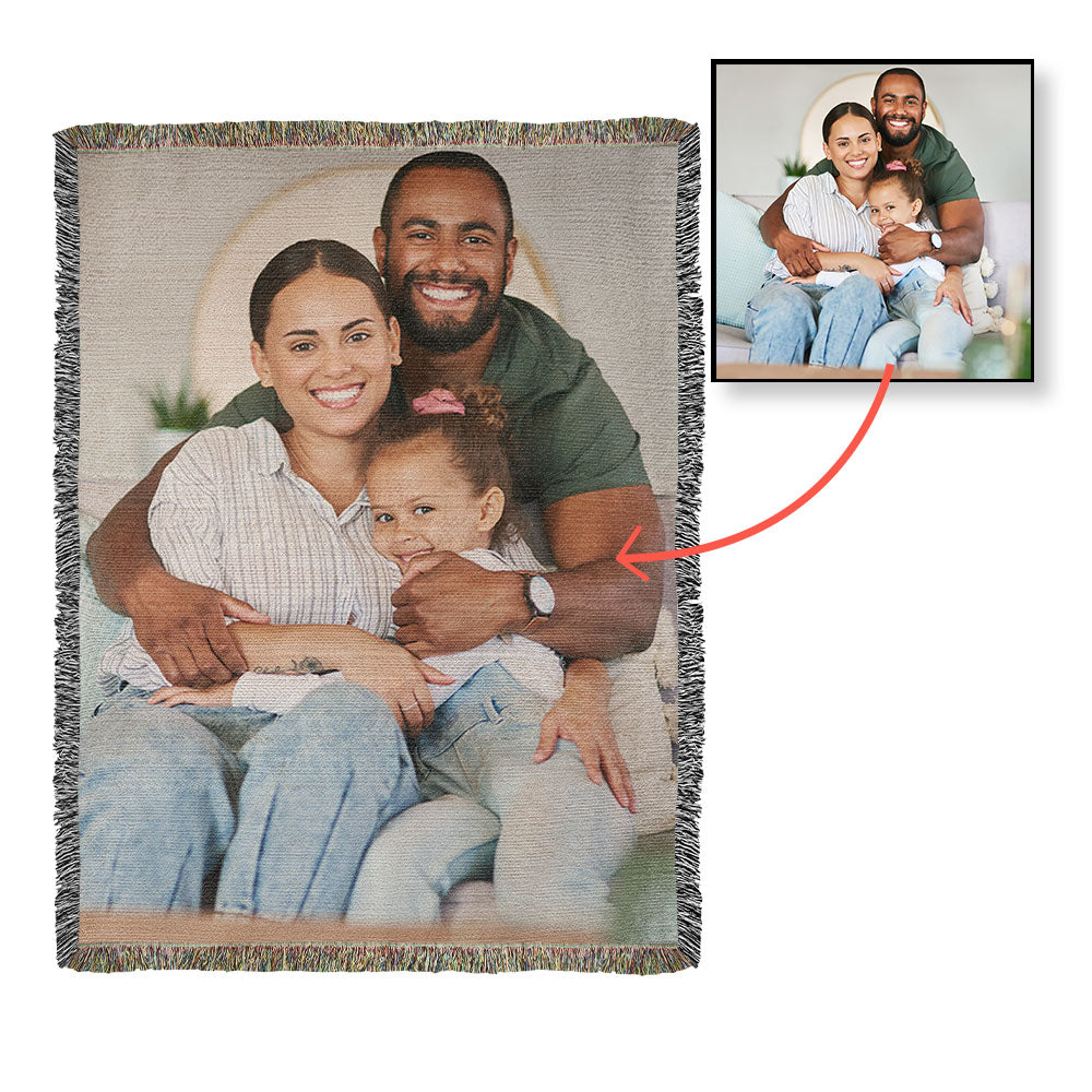 Buyer Upload Photo Heirloom Blanket Wedding Engagement Portrait