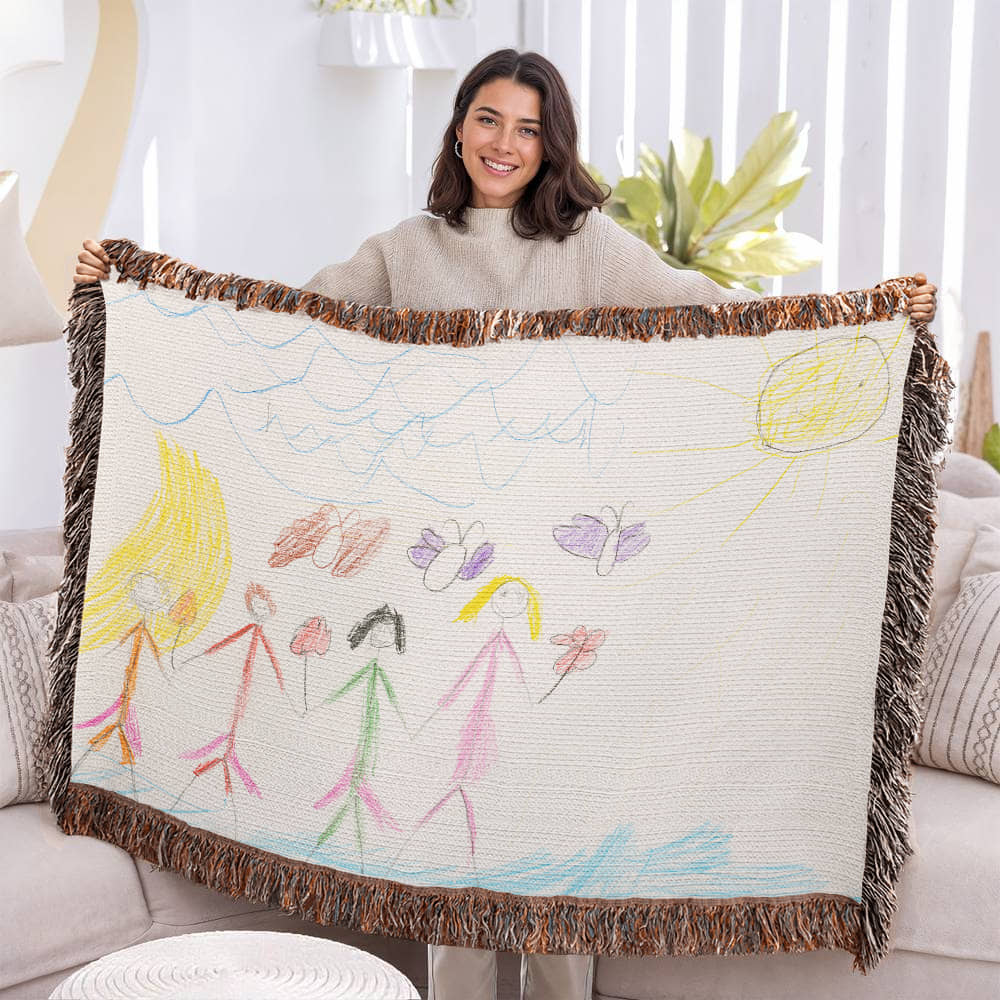 Heirloom Blanket Kids Drawing Horizontal Landscape