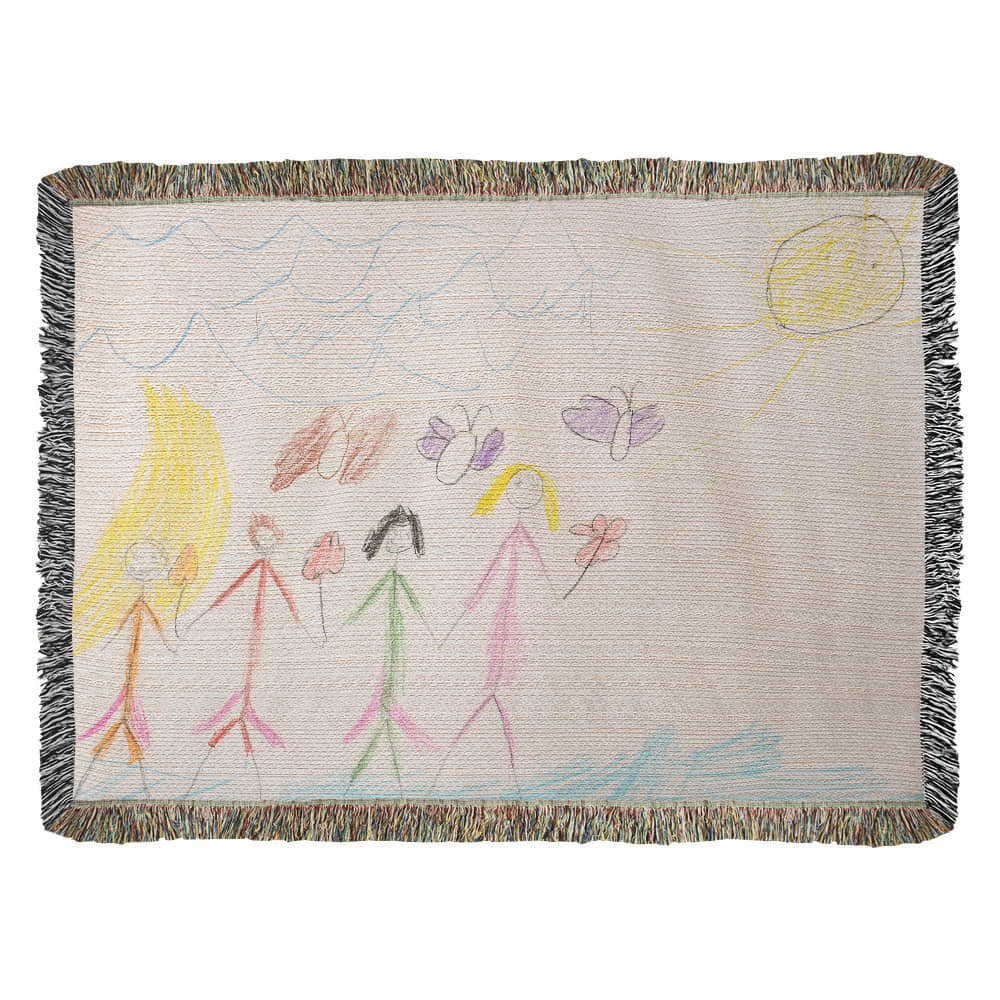 Heirloom Blanket Kids Drawing Horizontal Landscape