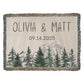 Personalized Couple's Heirloom Blanket Vertical