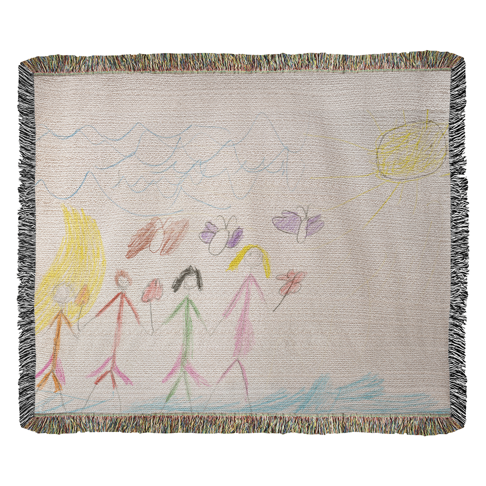 Heirloom Blanket Kids Drawing Horizontal Landscape