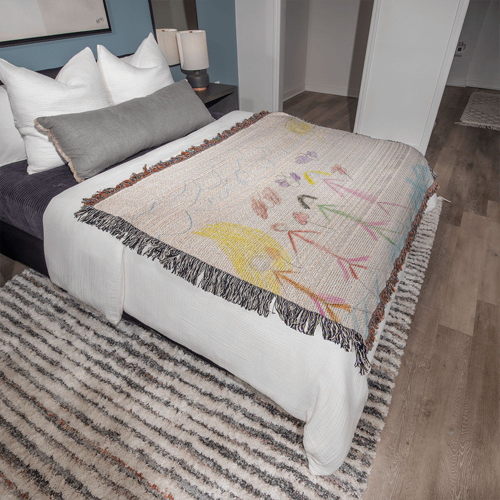 Heirloom Blanket Kids Drawing Horizontal Landscape