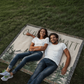 Personalized Couple's Heirloom Blanket Vertical
