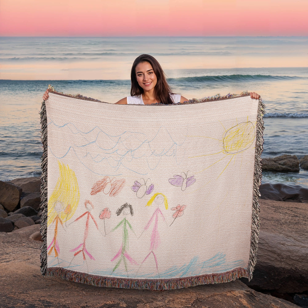 Heirloom Blanket Kids Drawing Horizontal Landscape