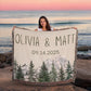 Personalized Couple's Heirloom Blanket Vertical