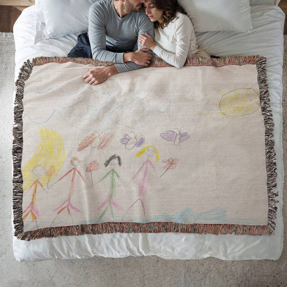Heirloom Blanket Kids Drawing Horizontal Landscape