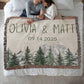 Personalized Couple's Heirloom Blanket Vertical