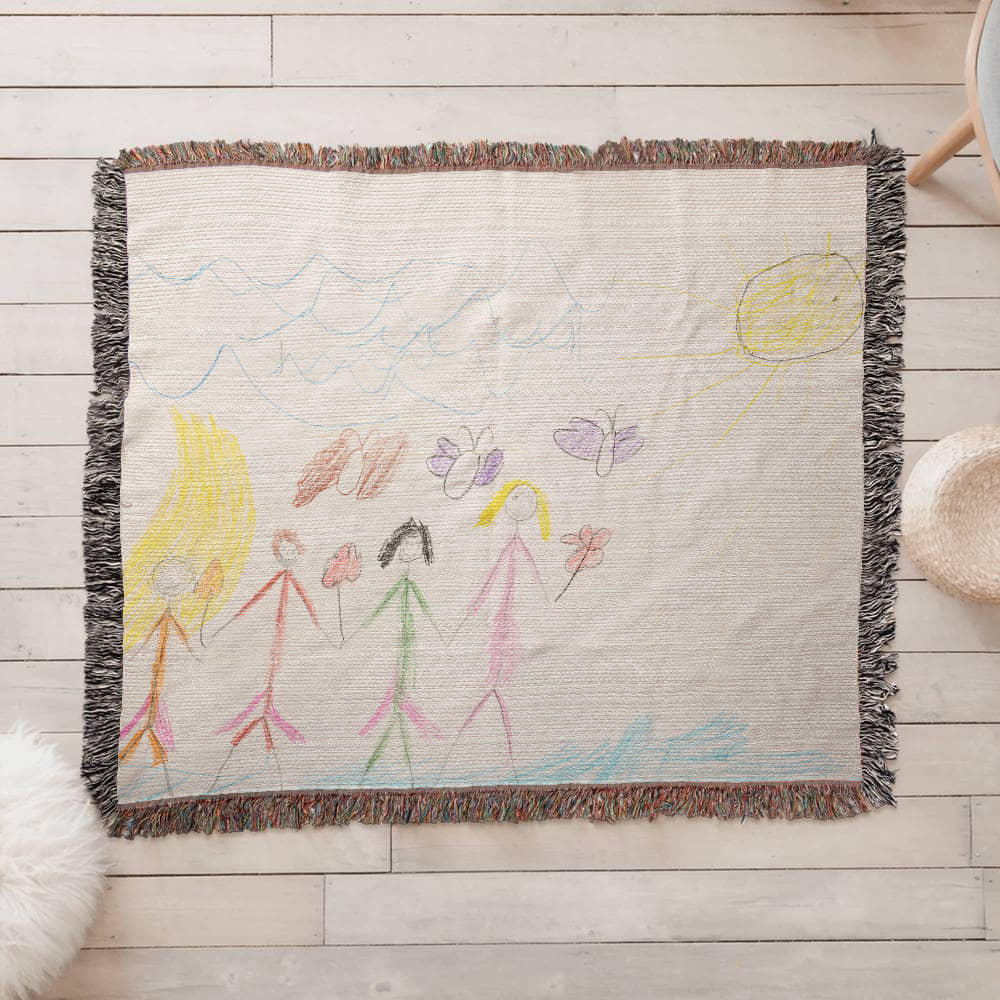 Heirloom Blanket Kids Drawing Horizontal Landscape