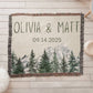 Personalized Couple's Heirloom Blanket Vertical