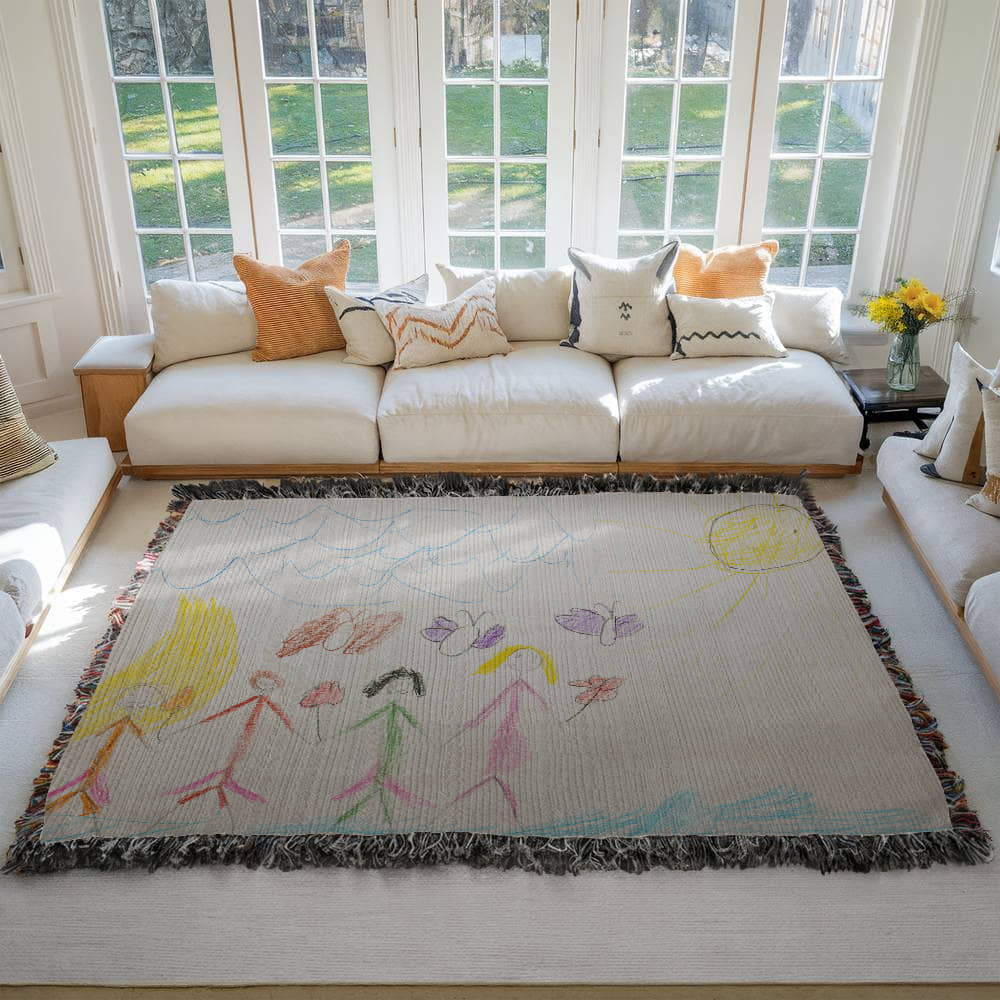 Heirloom Blanket Kids Drawing Horizontal Landscape