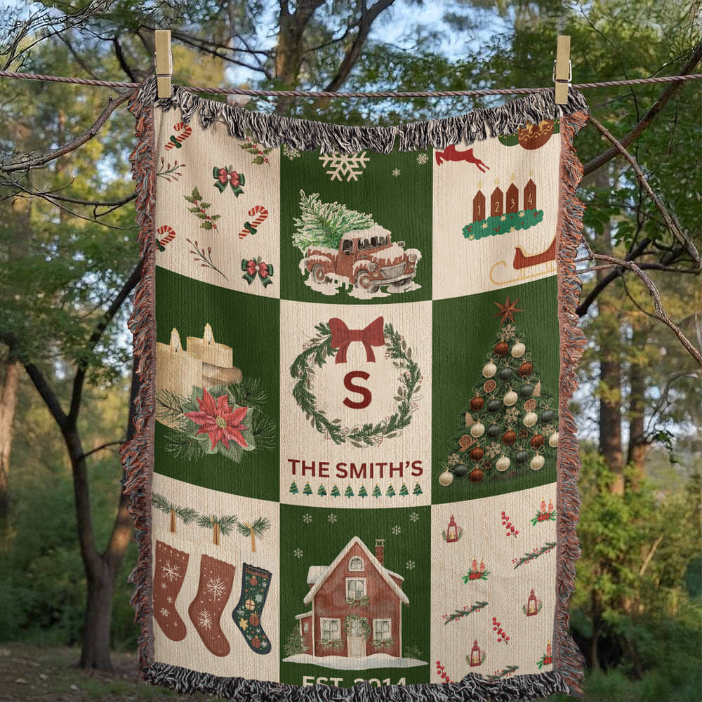 Heirloom Family Blanket (Green Checkers)