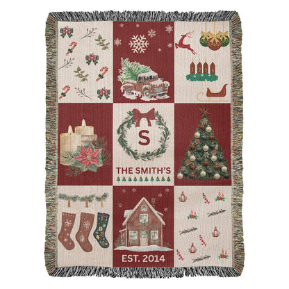 Checkered Family Heirloom Christmas Blanket