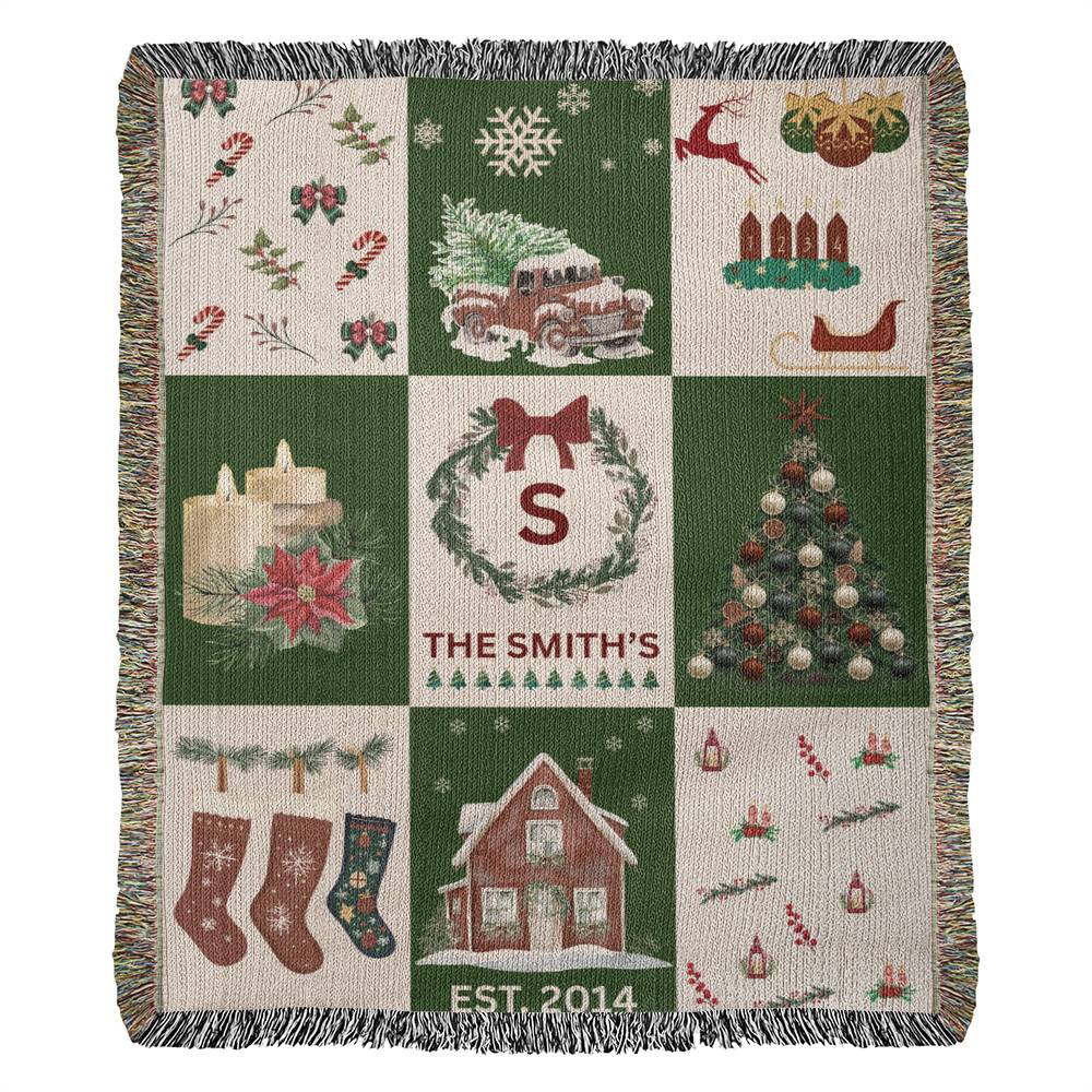 Heirloom Family Blanket (Green Checkers)