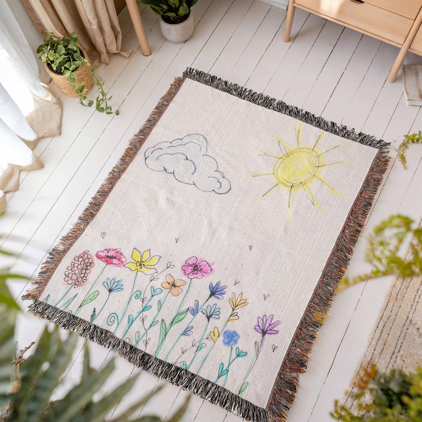 Heirloom Blanket Cotton Buyer Kid's Drawing Upload Vertical