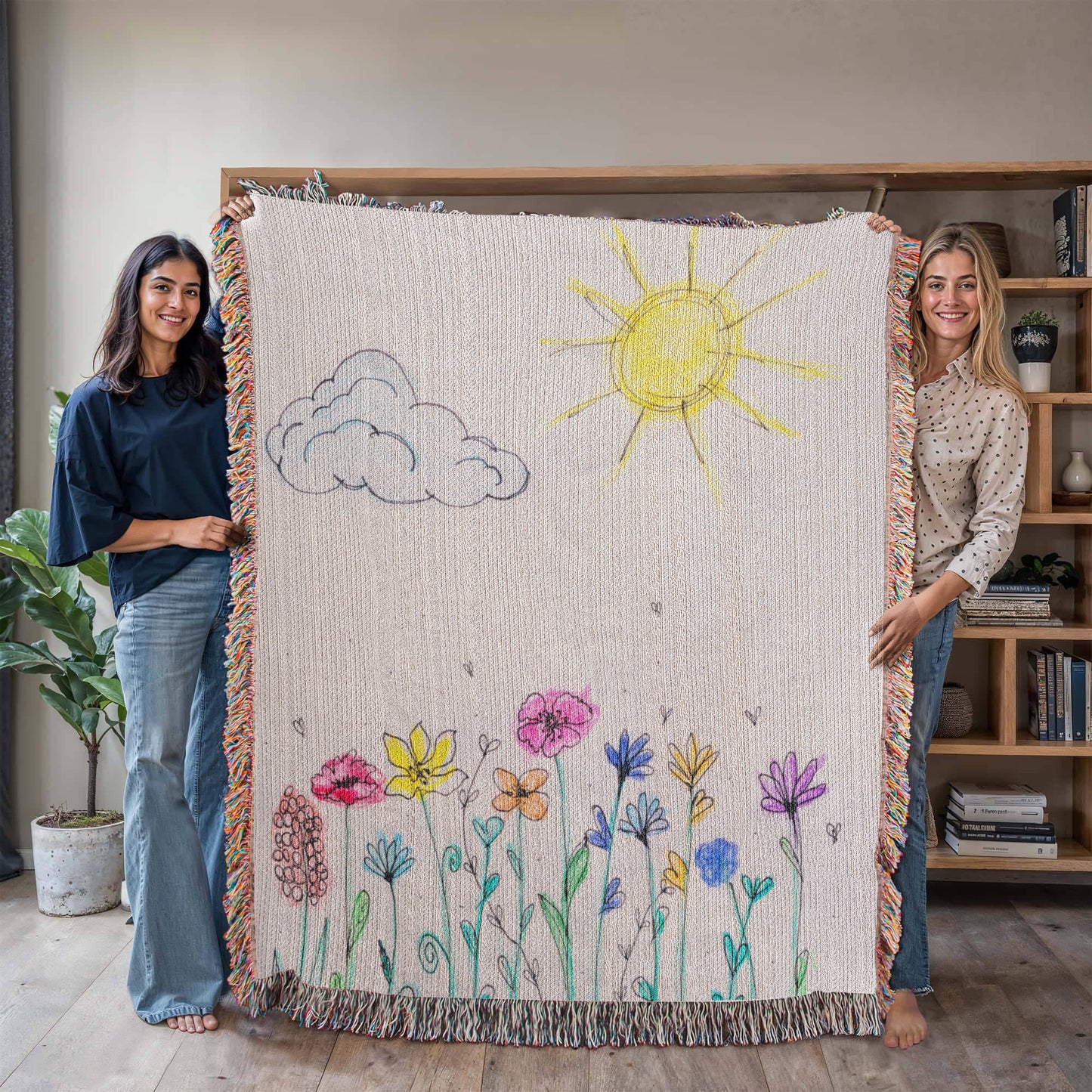 Heirloom Blanket Cotton Buyer Kid's Drawing Upload Vertical