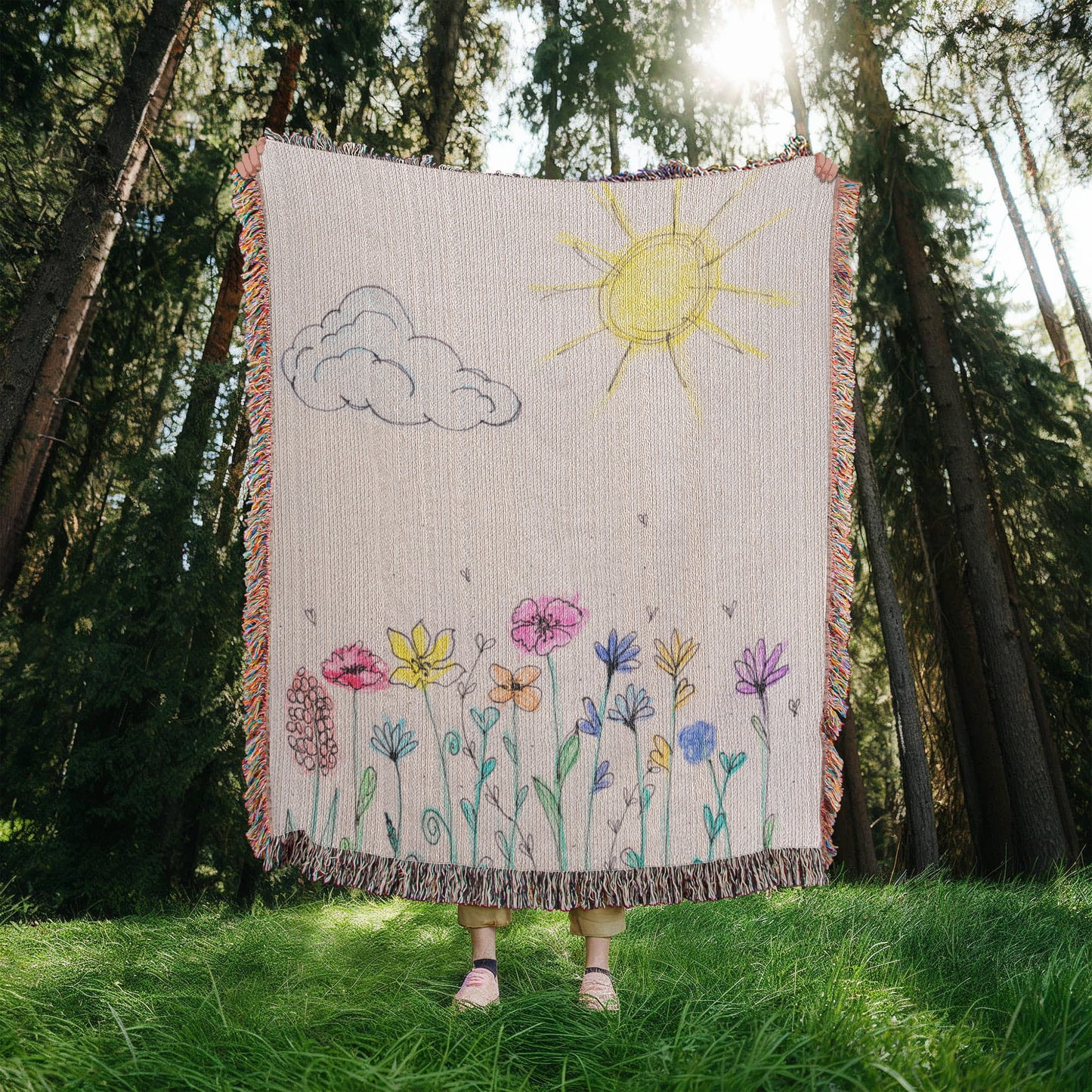 Heirloom Blanket Cotton Buyer Kid's Drawing Upload Vertical