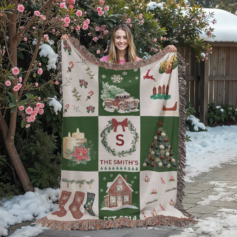 Heirloom Family Blanket (Green Checkers)