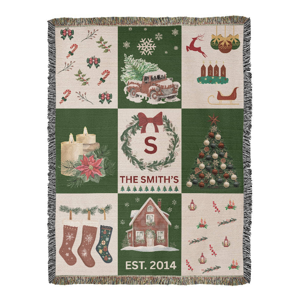 Heirloom Family Blanket (Green Checkers)
