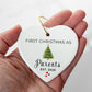 First Christmas as Parents Heart Ornament