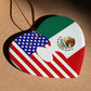 Custom Puzzle Piece 2 Flag Heart Ornament