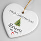 First Christmas as Parents Heart Ornament
