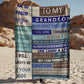 To My Grandson Woven Blanket