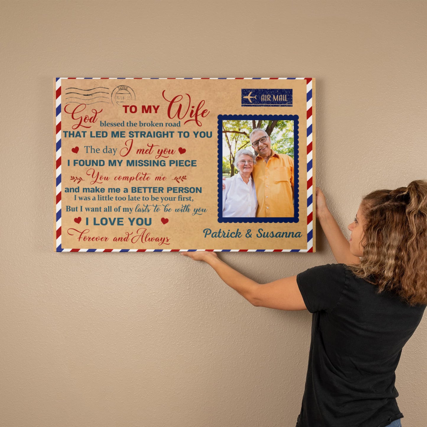 Post Card Photo Upload Gallery Wrapped Canvas Landscape 2.0