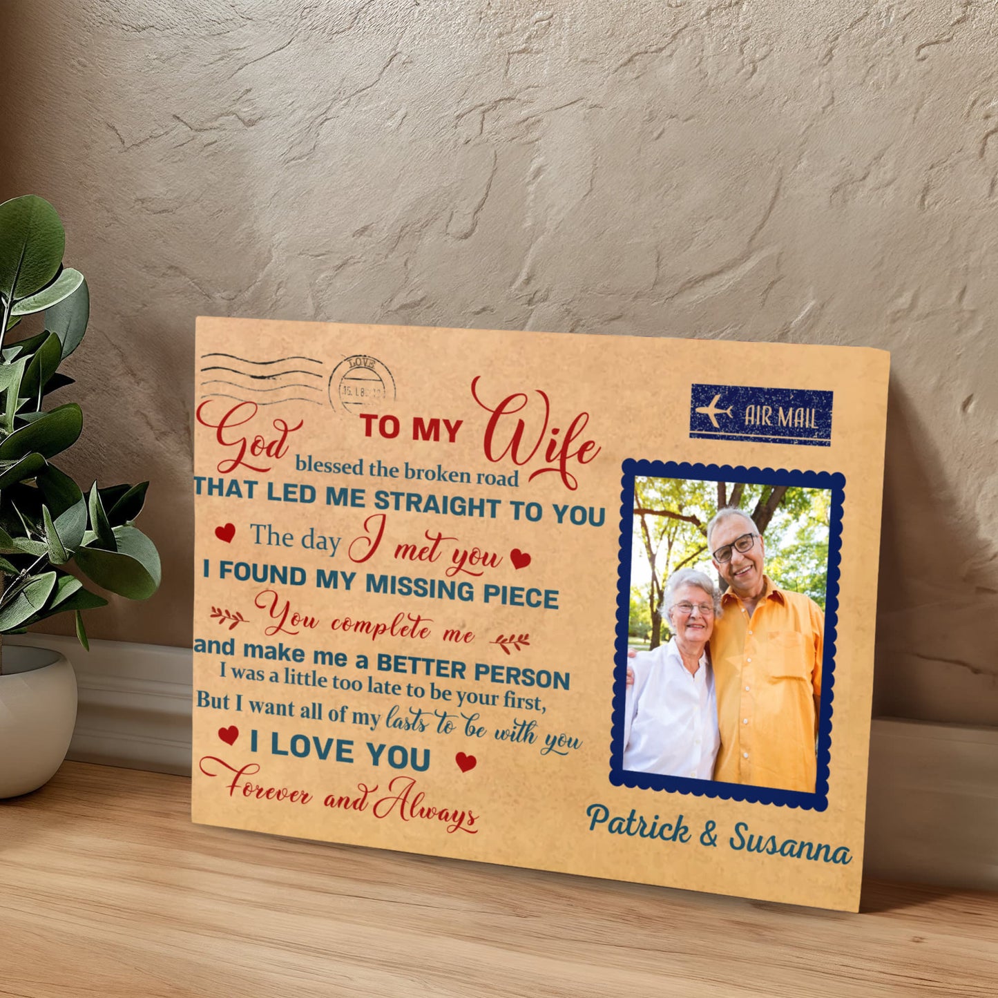 Post Card Photo Upload Gallery Wrapped Canvas Landscape 2.0