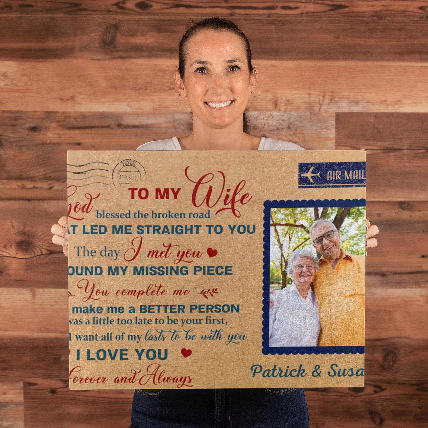 Post Card Photo Upload Gallery Wrapped Canvas Landscape 2.0