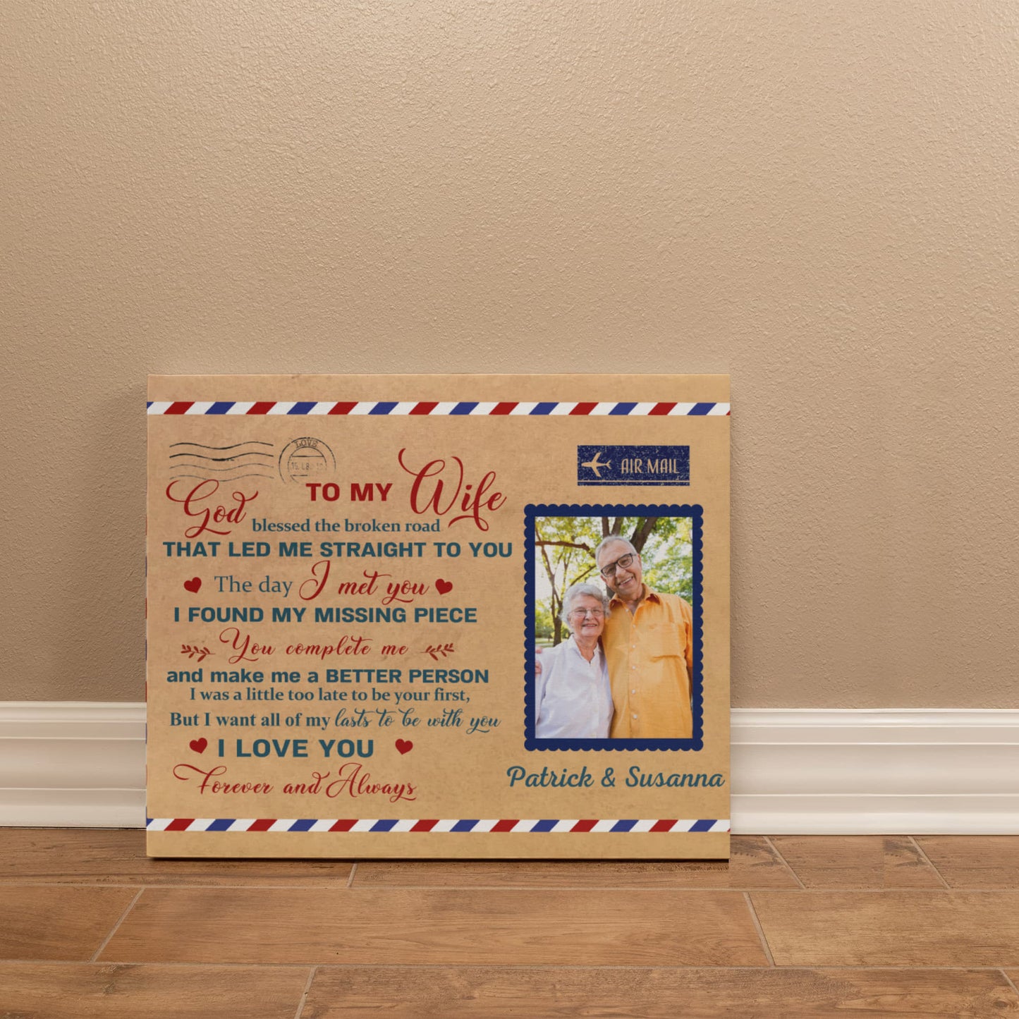 Post Card Photo Upload Gallery Wrapped Canvas Landscape 2.0