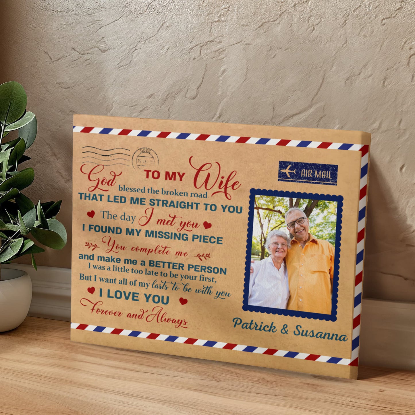 Post Card Photo Upload Gallery Wrapped Canvas Landscape 2.0